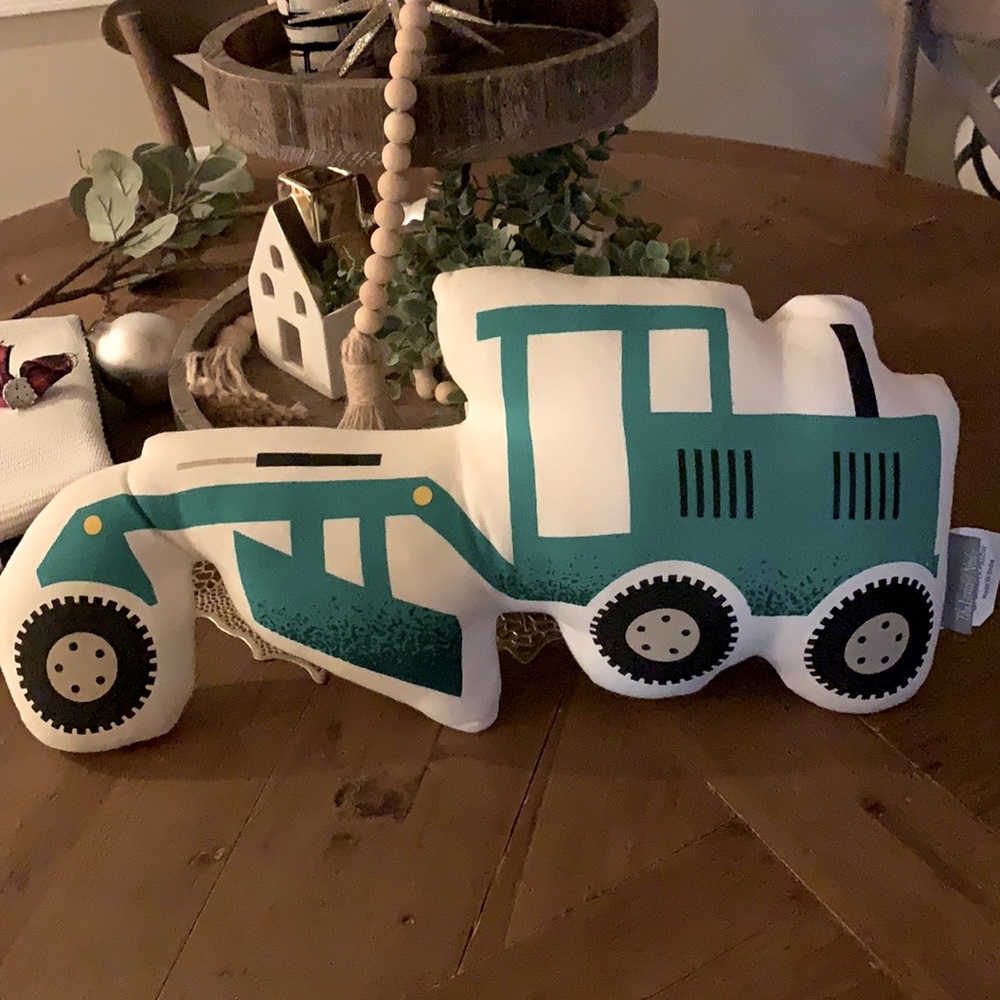 Land of nod tractor pillow like new